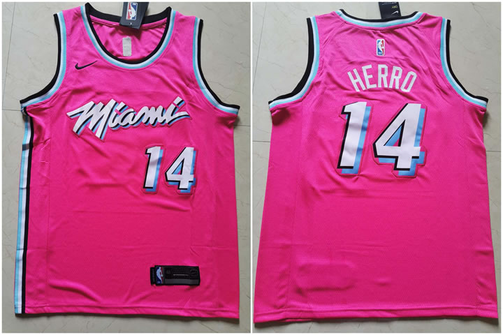 Heat 14 Tyler Herro Pink City Edition Nike Swingman Jersey,We sell and wholesale Heat 14 Tyler Herro Pink City Edition Nike Swingman Jersey on line form chian!